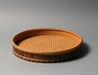 4426 A rattan and bamboo chabon (tea tray) of circular form, finely woven i
