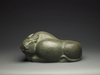 7056 A bronze okimono (decorative object) in the form of an ushi (bull) Si